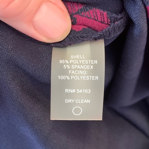 Tommy Hilfiger Dress 10 Purple Blue Floral Midi Dress Sleeveless Lined - Picture 4 of 11